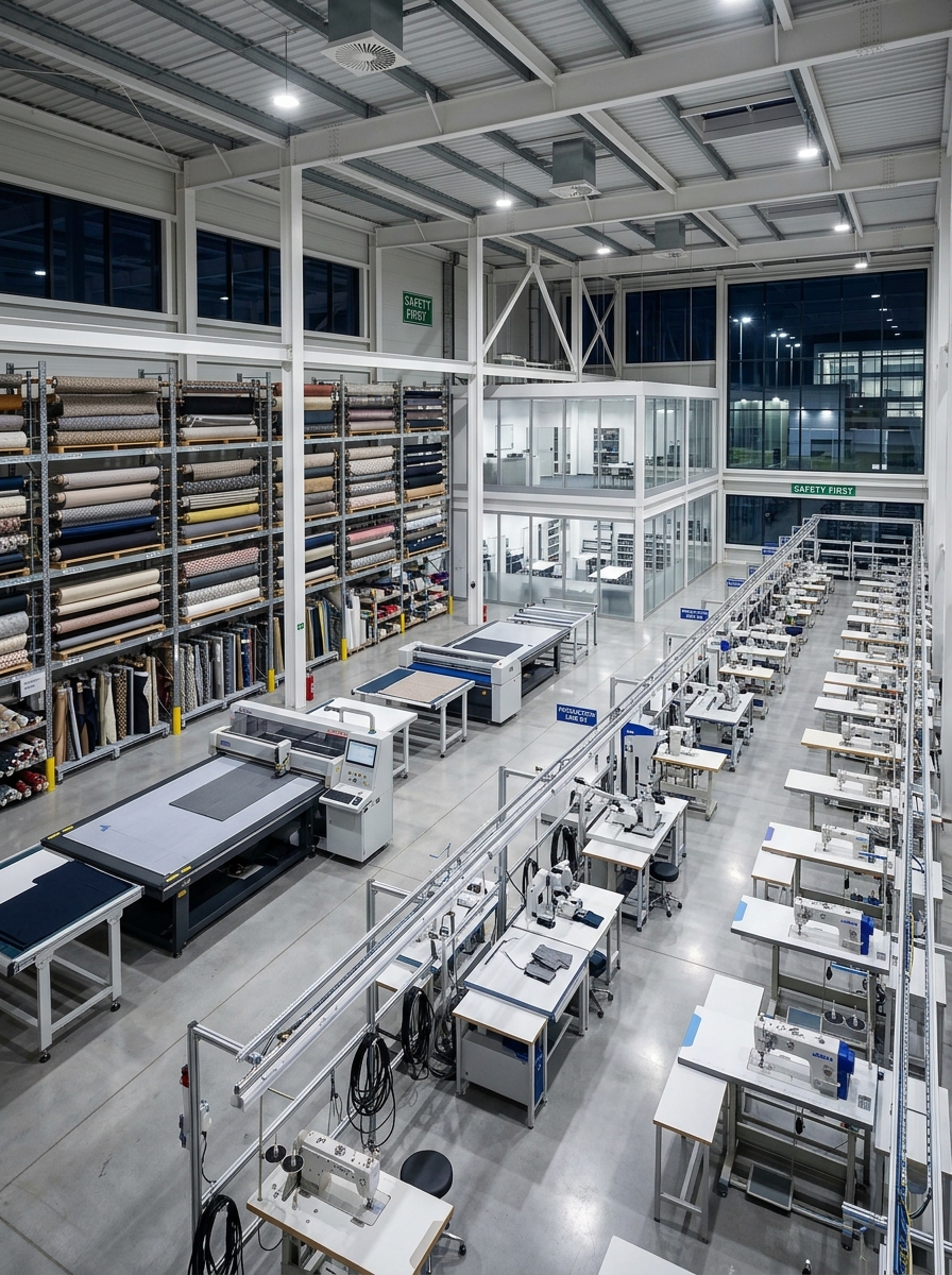 DISTRICT 88 garment manufacturing facility details in China